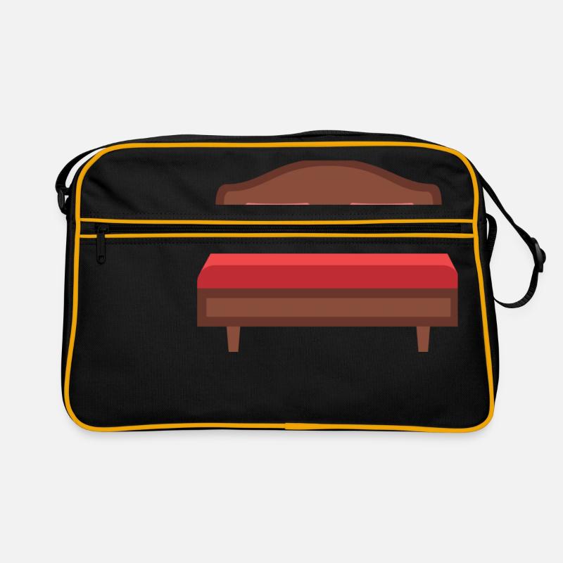 Bett - Retro Tasche - Schwarz/Gold