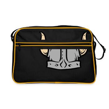 Casque Viking - Sac Retro - noir/or - Devant
