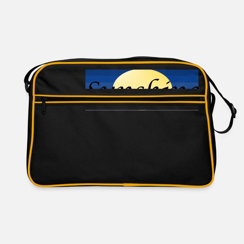Sunshine - Retro Tasche - Schwarz/Gold