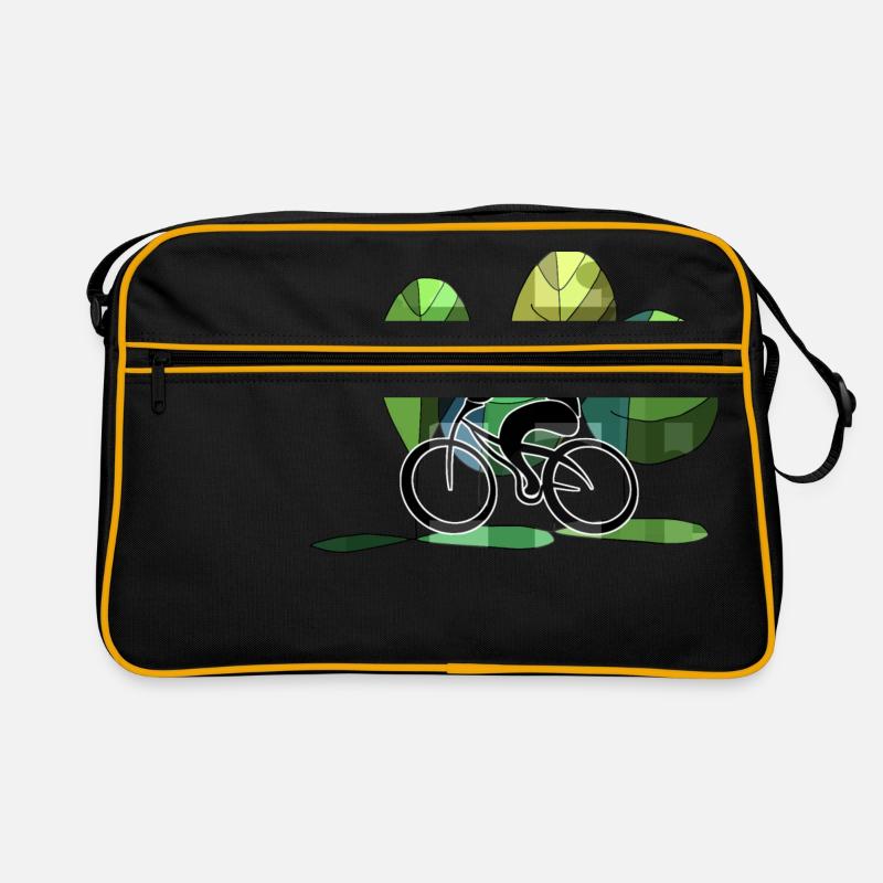 Radfahrer - Retro Tasche - Schwarz/Gold