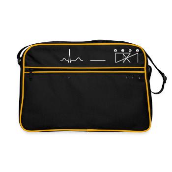 Moteur V8 Design Crossplain Heartbeat - Sac Retro - noir/or - Devant