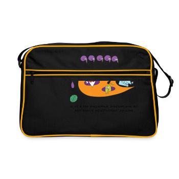 Lune volante Shadoks - Sac Retro - noir/or - Devant