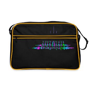 Sak Yant Sacred Thai Tattoo Muay Thai cadeau - Sac Retro - noir/or - Devant