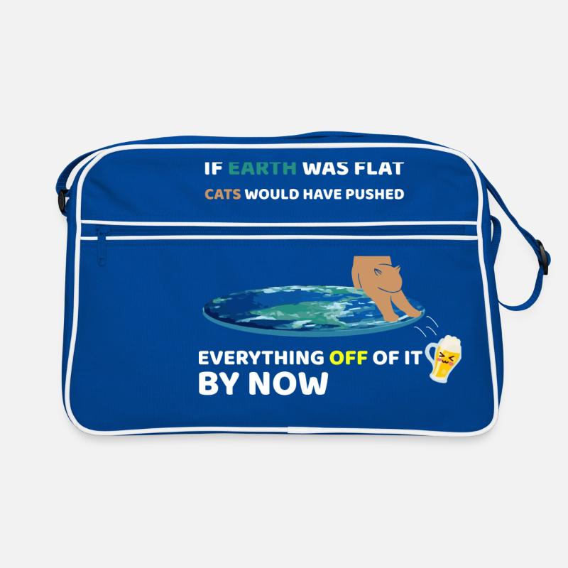 If the Earth was flat Retro Tasche