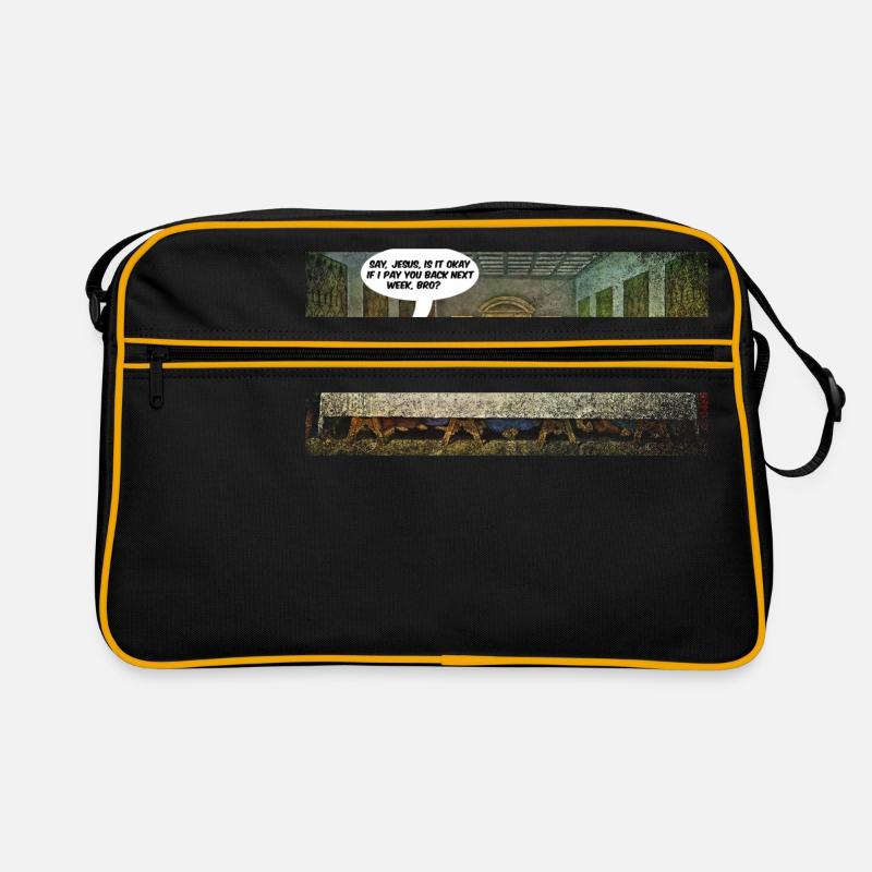 Jésus, le dernier souper - Sac Retro - noir/or