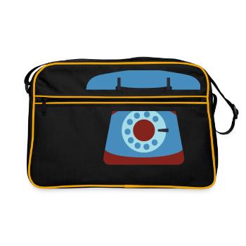 téléphone - Sac Retro - noir/or - Devant
