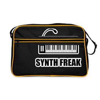 Synth Freak Keyboardist Musician Music Design - Sac Retro - noir/or - Devant