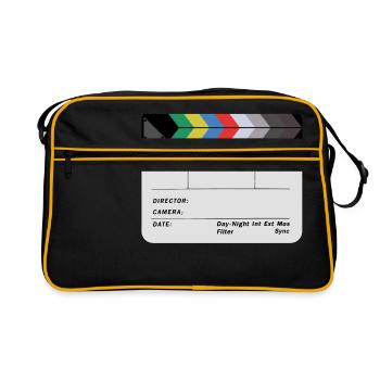 Clapperboard design blank - Retro Bag - black/gold - Front