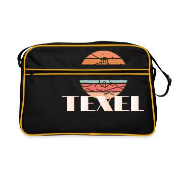 Idée cadeau Texel Vacation Vacation Holland North Sea - Sac Retro - noir/or - Devant
