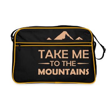 Emmenez-moi à la montagne - Mountains - Sac Retro - noir/or - Devant