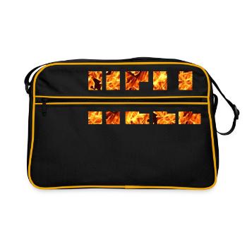 BRIGHT - Retro Bag - black/gold - Front