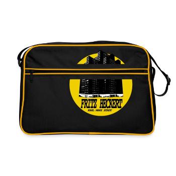 HECKERT GEBIET - Retro Tasche - Schwarz/Gold - Vorne