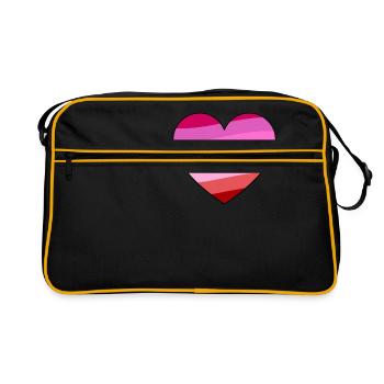 Fierté lesbienne - Sac Retro - noir/or - Devant