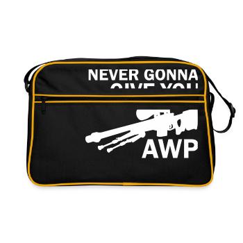 Ne vous donnera jamais AWP - Sac Retro - noir/or - Devant