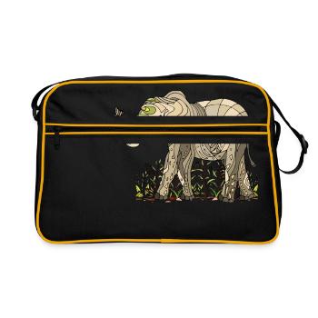 l'éléphant - Sac Retro - noir/or - Devant