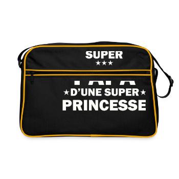 Super Papa d'une super princesse - Sac Retro - noir/or - Devant