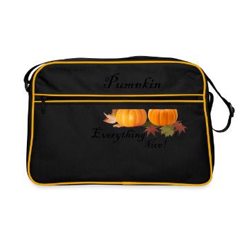 Pumpkin orange pumpkin - Retro Bag - black/gold - Front