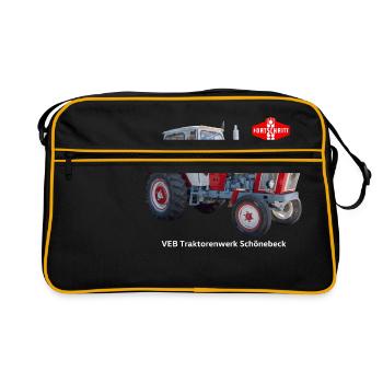 Trecker ZT300 VEB Traktorenwerk Schönebeck - Retro Tasche - Schwarz/Gold - Vorne