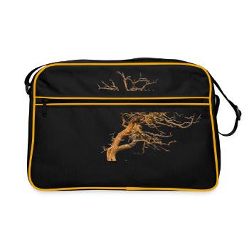 Baum - Retro Tasche - Schwarz/Gold - Vorne