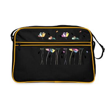 Fleurs - Sac Retro - noir/or - Devant