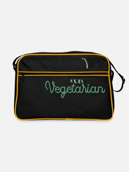 Vegetarian - Vegetarian - Vegetarian - Retro Bag - black/gold - Front