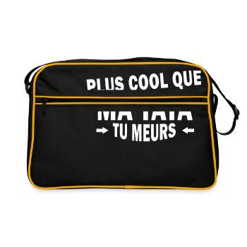 plus cool que ma tata tu meurs - Sac Retro - noir/or - Devant