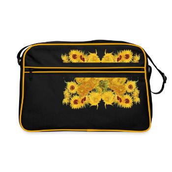 Vincent van Gogh Tournesols Tournesols Papillon - Sac Retro - noir/or - Devant