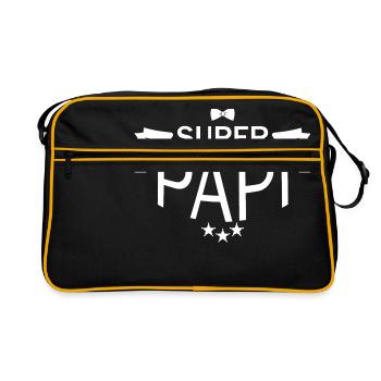 super papi - super papy - Sac Retro - noir/or - Devant