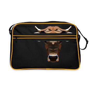 Polygone de vache - Sac Retro - noir/or - Devant