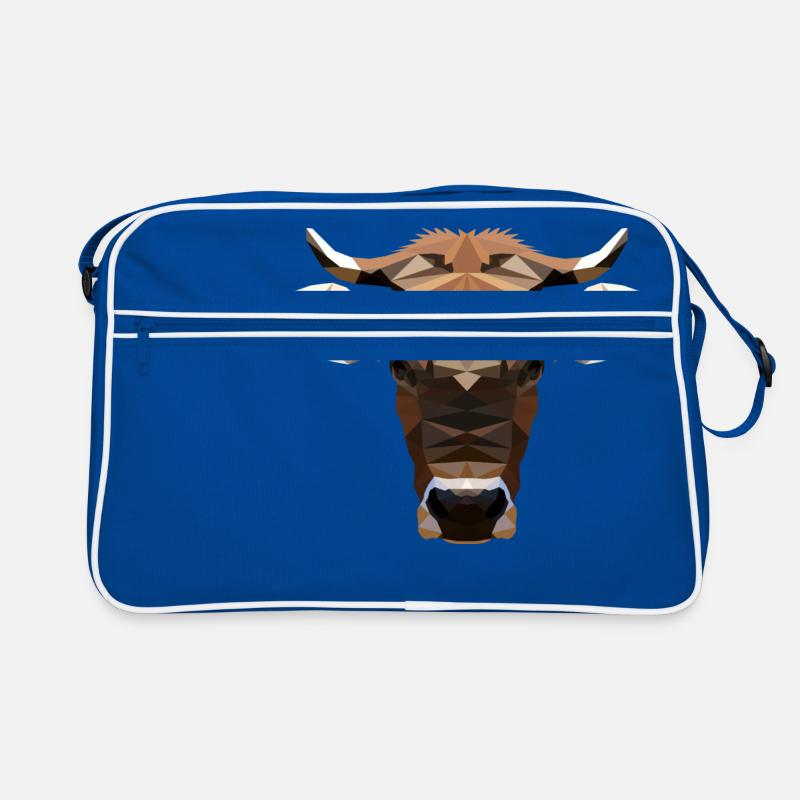 Kuh Polygon Retro Tasche