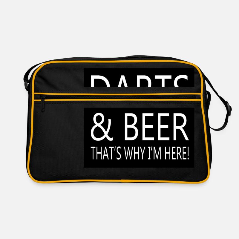 Darts Dart - Retro Tasche - Schwarz/Gold