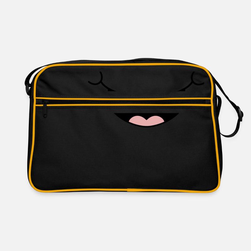 Visage de rire drôle de bouche Sac Retro