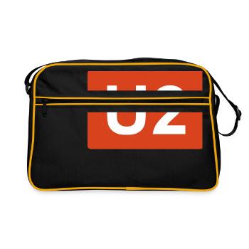 Berlin subway line U 2 shield - Retro Bag - black/gold - Front