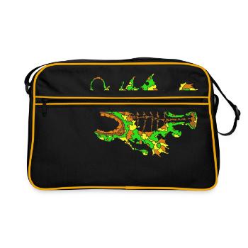 Ich hab die lampe an fisch - Retro Tasche - Schwarz/Gold - Vorne