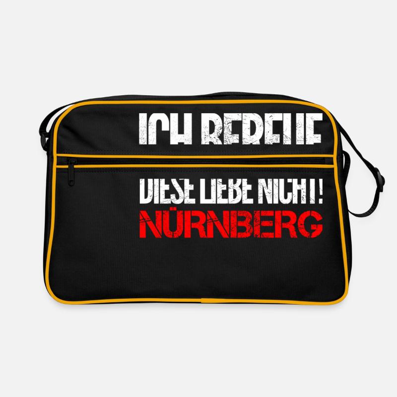 Nürnberg Ich bereue Diese Liebe nicht - Retro Tasche - Schwarz/Gold
