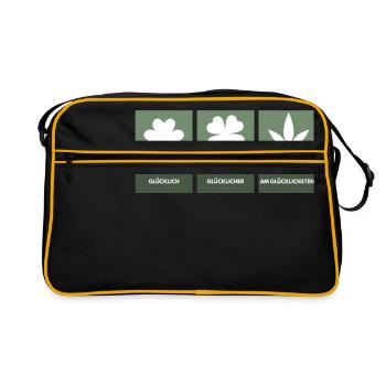 Cannabis Cannabis Leaf Fumer de l’herbe à mâcher Dicton - Sac Retro - noir/or - Devant
