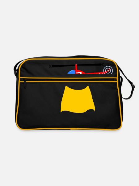 Helicopter Birthday 7 - Retro Bag - black/gold - Front