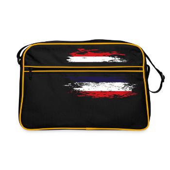 Drapeau thaïlandais utilisé - Sac Retro - noir/or - Devant