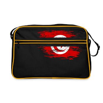 Drapeau tunisien utilisé - Sac Retro - noir/or - Devant