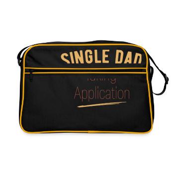 Single Dad taking application funny cool - Retro Tasche - Schwarz/Gold - Vorne