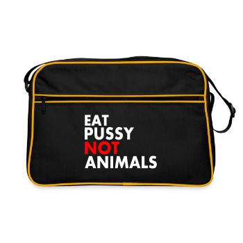 Mangez de la chatte pas des animaux - Sac Retro - noir/or - Devant