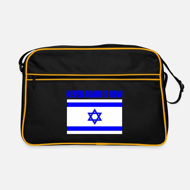 Never again is now - Retro Tasche - Schwarz/Gold