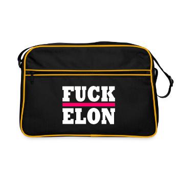 Fuck elon - Sac Retro - noir/or - Devant