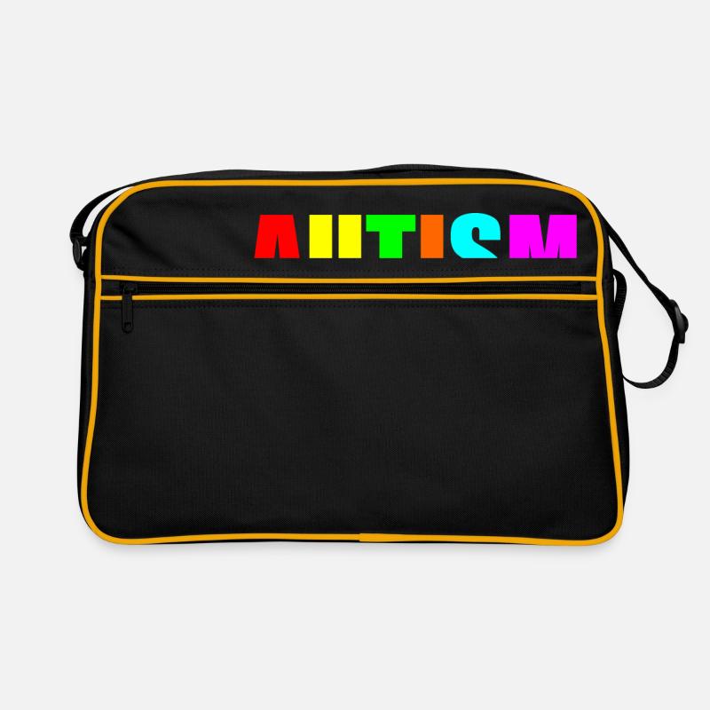 citation autisme - Sac Retro - noir/or