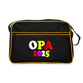 Opa 2025 - Retro Tasche - Schwarz/Gold - Vorne