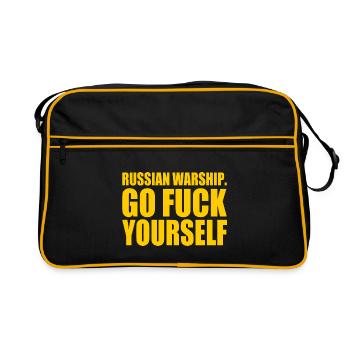 russian warship go f yourself - Sac Retro - noir/or - Devant