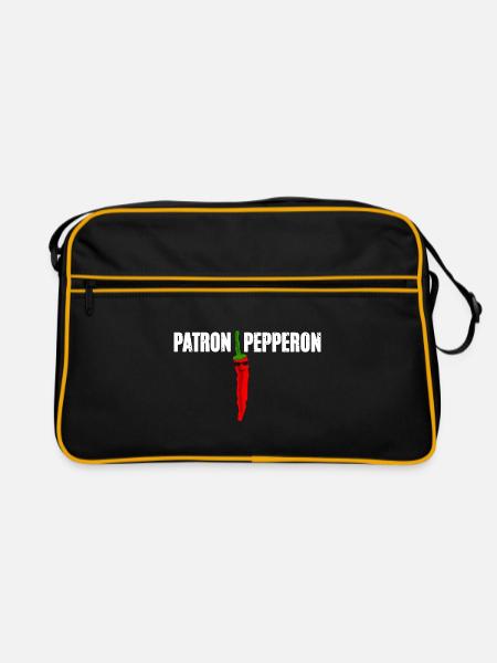 Patron Pepperon - Retro Tasche - Schwarz/Gold - Vorne