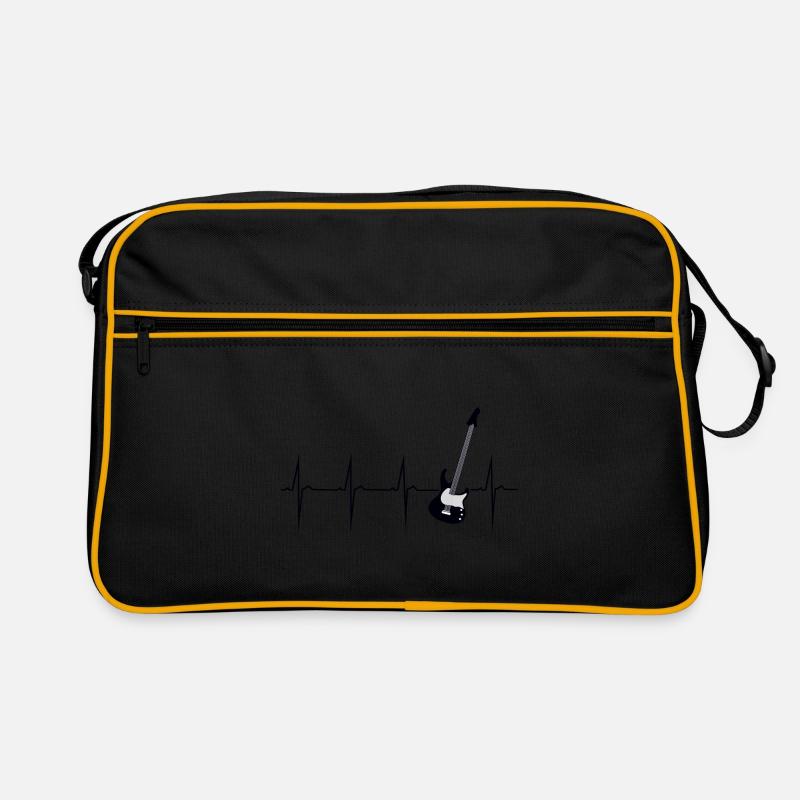 my heart beats for e guitar - Retro Bag - black/gold