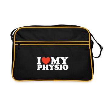 I love My Physio Heart Shirt - Retro Bag - black/gold - Front