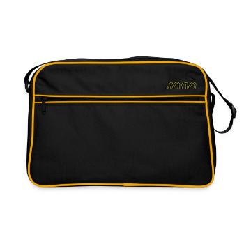 1909 avec une barre jaune - Sac Retro - noir/or - Devant